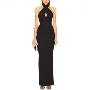 Michael Costello x Revolve Black Evening Dress